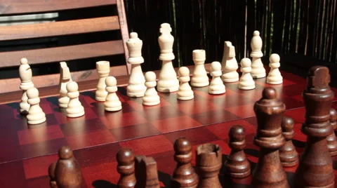 Chess Pieces on Board Video stock 54288928