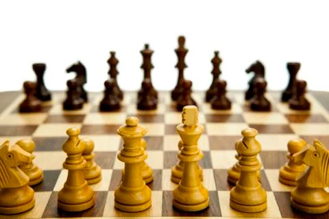 Chess pieces on the board Foto stock