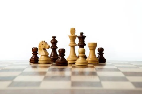 Chess pieces on the board Foto stock