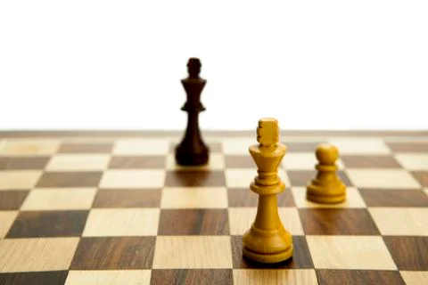 Chess pieces on the board Foto stock
