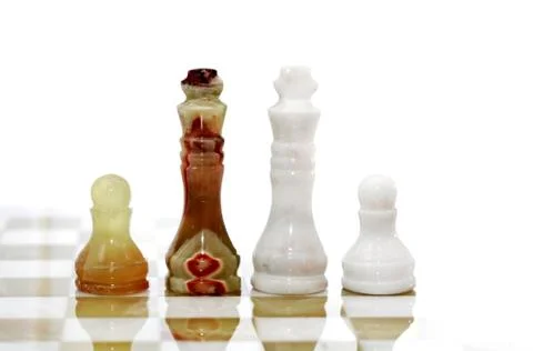 Chess Pieces On Board Stock Photos