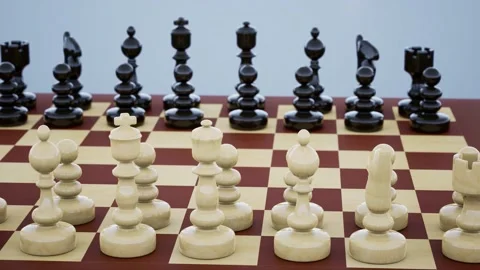 Chess pieces on chessboard Stock Footage 160495956