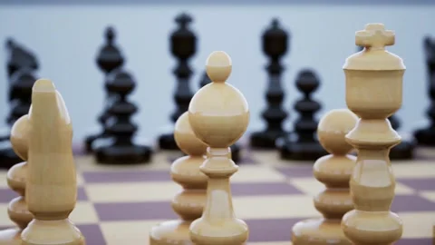 Chess pieces on chessboard Stock Footage 160495961