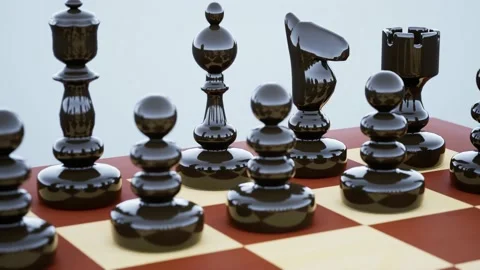 Chess pieces on chessboard Stock-Footage 160495970