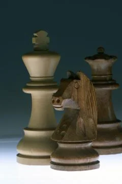 Chess Pieces Close up. Stock Photos