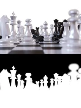 Chess pieces extremely close up Stock Illustration