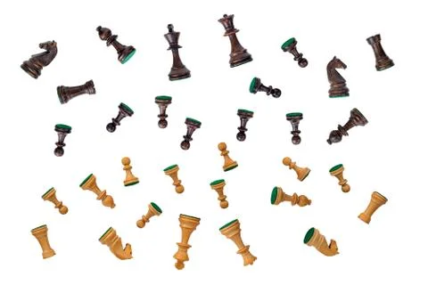 Chess pieces falling Stock Photos