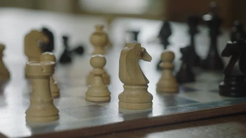 Chess pieces Stock Footage 128466755