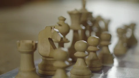 Chess pieces Stock Footage 128469213