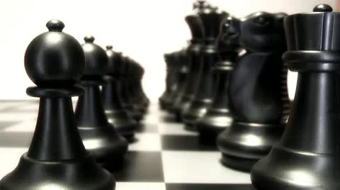 Chess pieces in formation Stock Footage 17542085