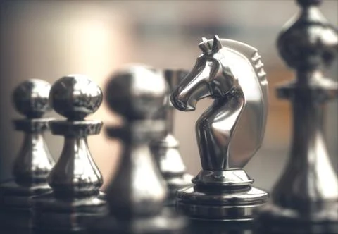 Chess Pieces Gameboard Illustrazione stock