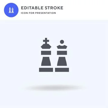 Chess Pieces icon vector, filled flat sign, solid pictogram isolated on white イラスト素材