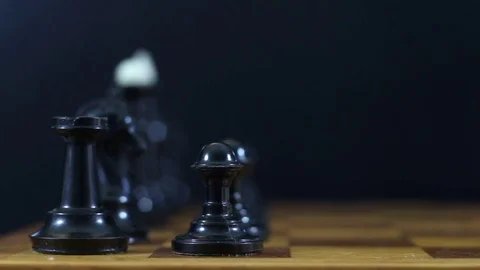Chess pieces in the initial position Stock Footage 77278910