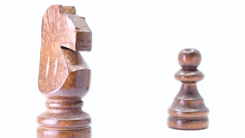 Chess pieces isolated on white background Video stock 249696424