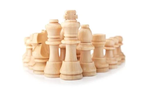 Chess pieces isolated on a white background Stock Photos