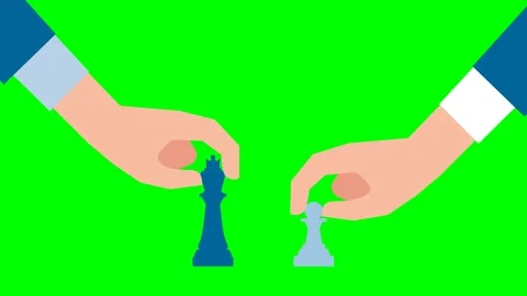 Chess pieces. King, queen, bishop, pawn, knight, knight, rook. Set. Board game Stock Footage 315960842