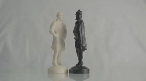 Chess pieces. King vs King. Stockbeeldmateriaal 43241267