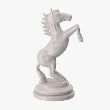 Chess Pieces - Knight White 3D Model
