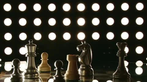 Chess pieces, lights Видео 21099625