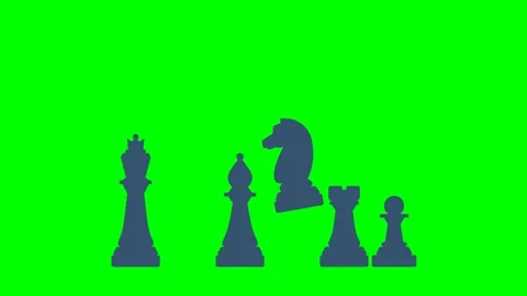 Chess pieces, one after another, rise up. King, queen, bishop, pawn Stock Footage 322741903