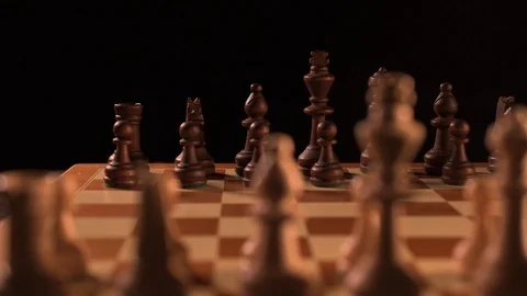 Chess pieces opposite tracking shot 스톡 동영상 116270185