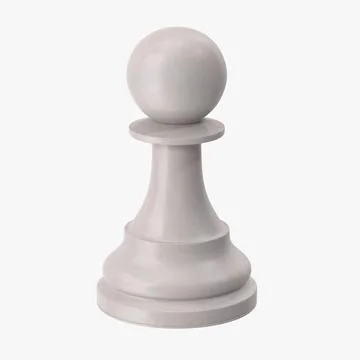 3D Model: Chess Pieces - Pawn White #90938803 | Pond5