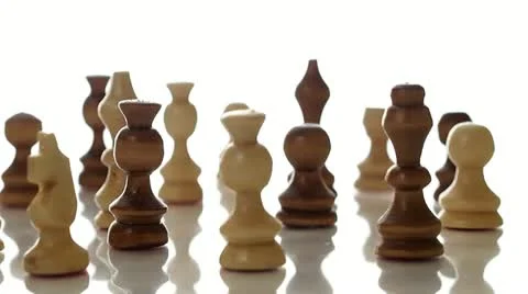 Chess Pieces On Rotating Display 스톡 동영상 21920095