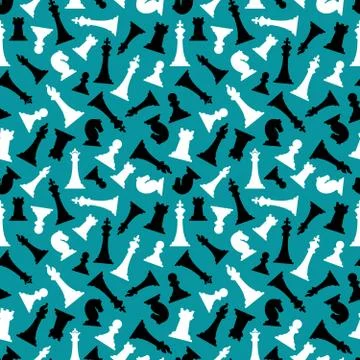 Chess pieces seamless pattern design イラスト素材