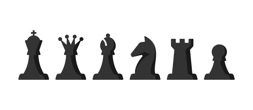 Chess pieces set Stock Illustration