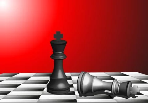 Chess pieces vector in 3D optics black and white Stock Illustration