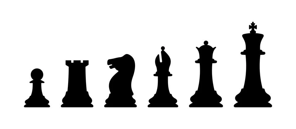 Chess pieces vector set Stock Illustration