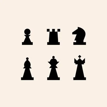 Chess pieces vector set Stock Illustration