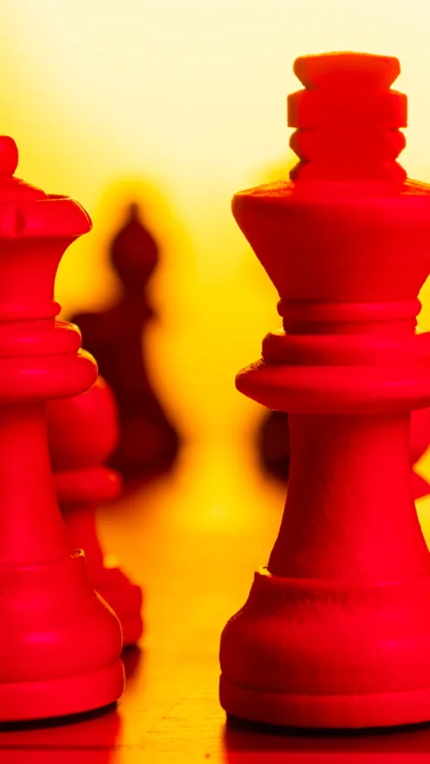 Chess pieces in vertical video Stock Footage 250086475