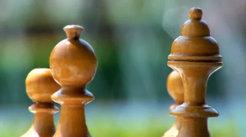 Chess Pieces Water Background Loopable Vídeo Stock 8520145