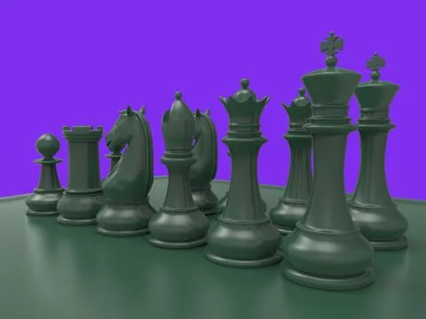 Chess piecies Stock Illustration