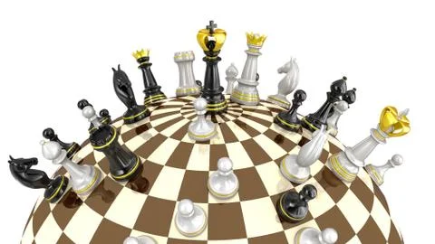 Chess planet concept Illustrazione stock