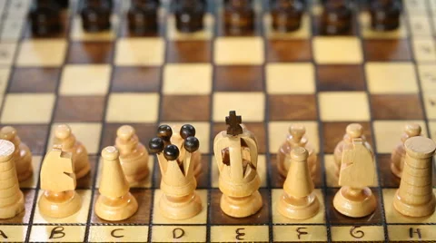 Chess play figure moving Stock Footage 4857834