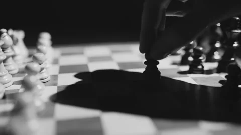 Chess Player makes the first move 스톡 동영상 262007968