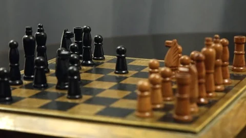 A chess player makes a move. Stock Footage 78611805