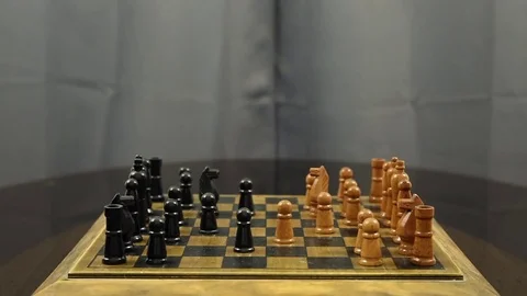 A chess player makes a move. Stock Footage 78611826