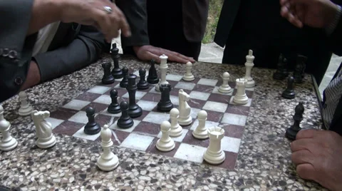 Two People Playing Chess Game First Moves Of Stock Footage SBV-309451141 -  Storyblocks