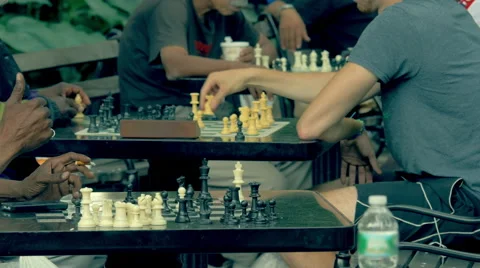 Two People Playing Chess Game First Moves Of Stock Footage SBV-309451141 -  Storyblocks