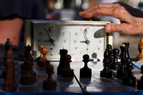 Chess. Playing time Stock Photos