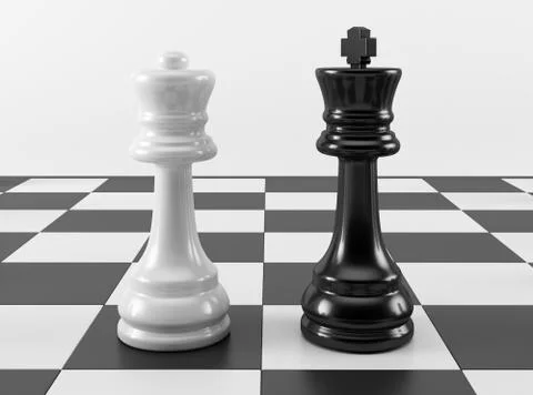 Chess queen and king. Stock Illustration