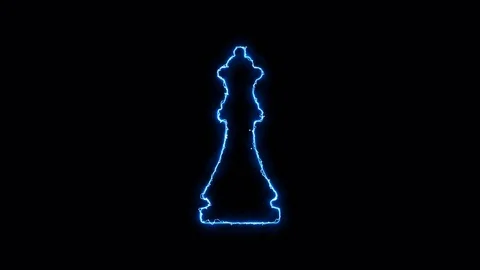 Chess queen electric in PNG format with ALPHA transparency channel Stock Footage 80862076