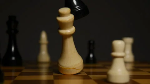 Chess queen hit king Video stock 68840762