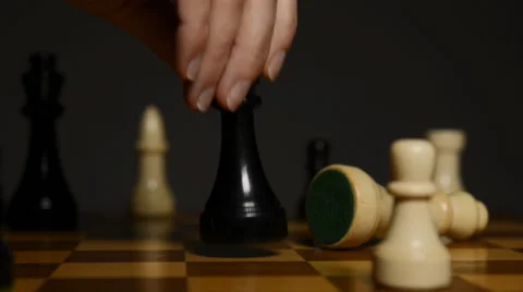 Chess queen hit king Video stock 68841214