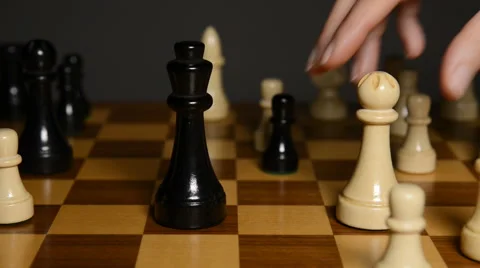 Chess queen hit king Video stock 68841256