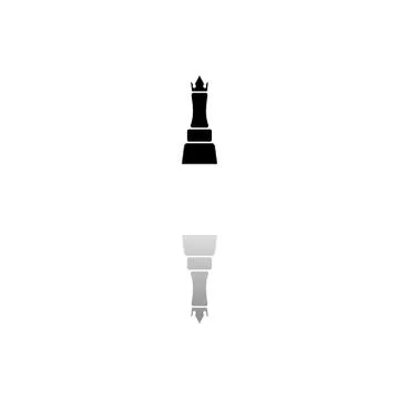 Chess queen icon flat Illustrazione stock