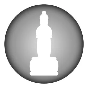 Chess queen icon. Illustrazione stock